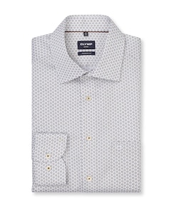 Heren overhemd lange mouw beige