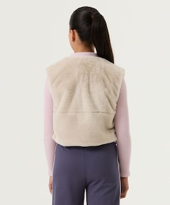 Meisjes gilet beige