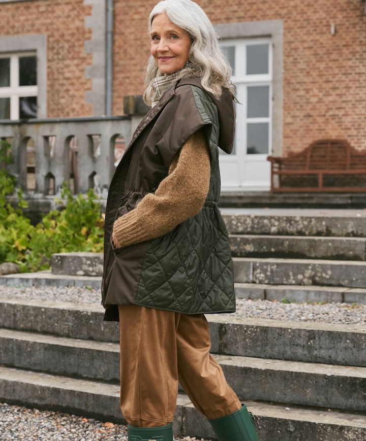 Dames bodywarmer bruin