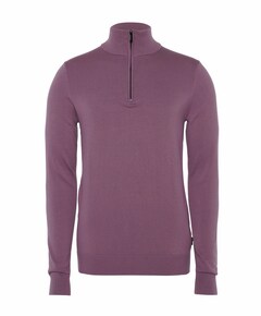 Heren trui met rits blauw