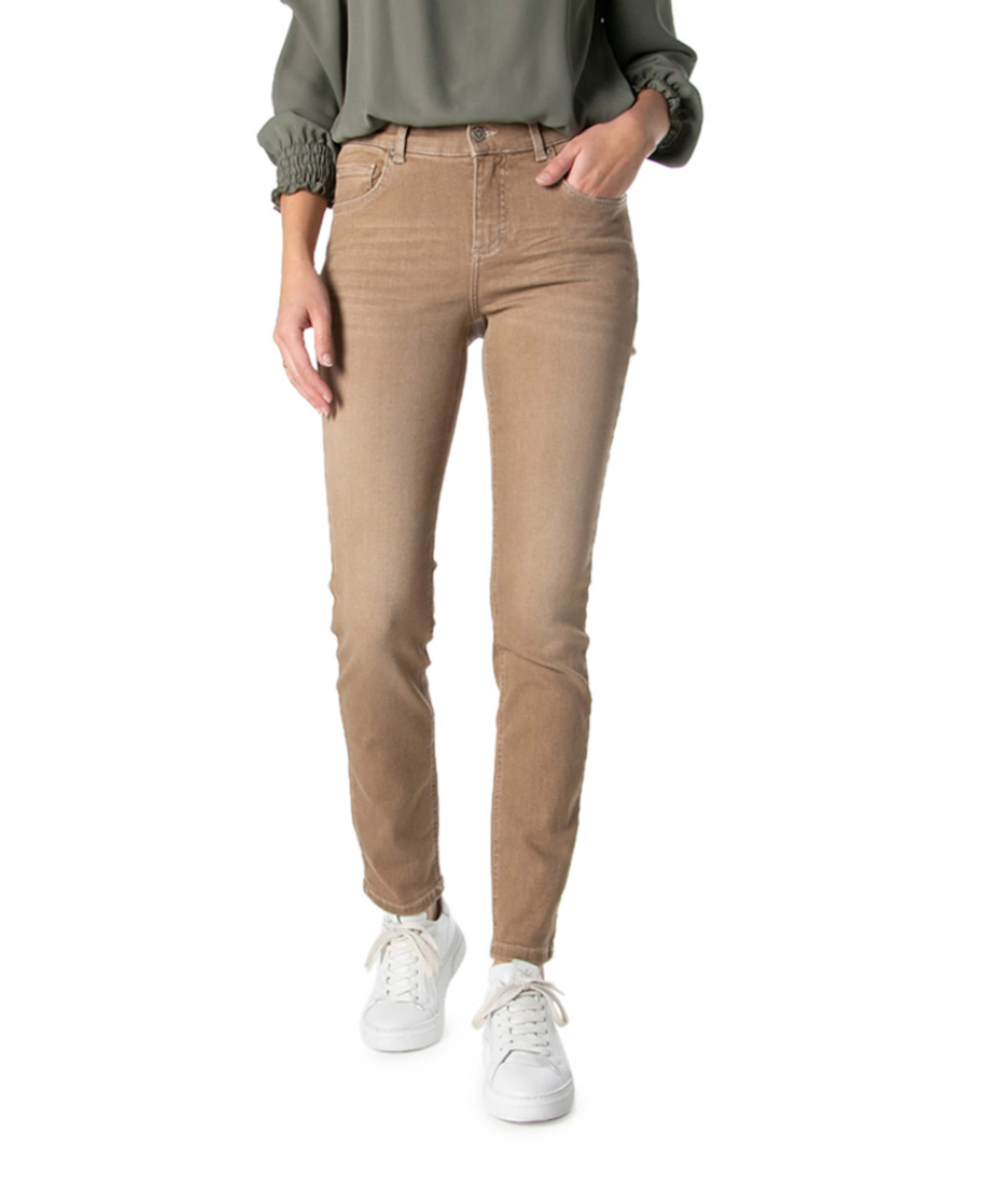 Skinny dames jeans beige