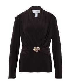 Dames top bruin