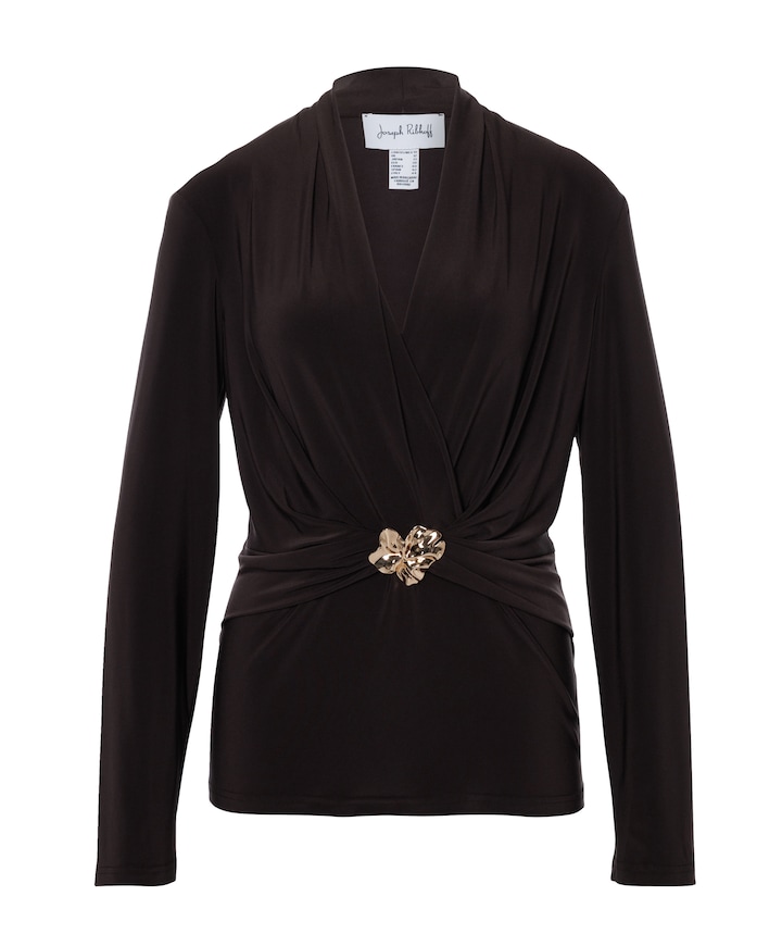 Dames top bruin