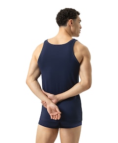Heren singlet blauw