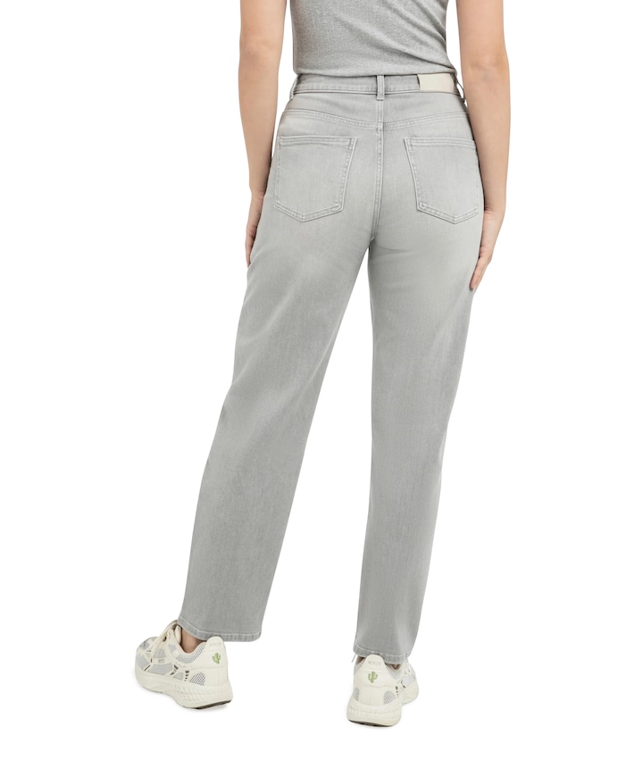 Cargobroek met laag kruis dames jeans grijs