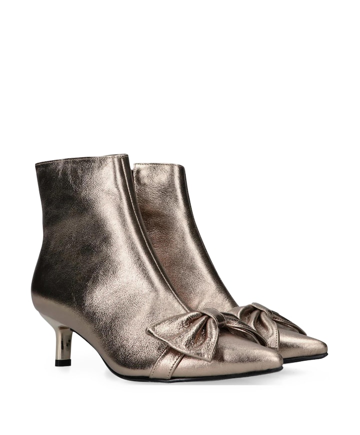 dames enkellaarzen goud