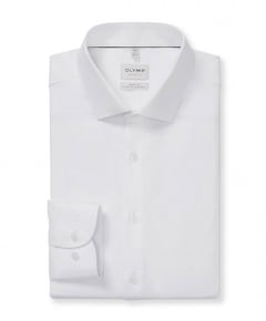 Heren overhemd extra lange mouw wit