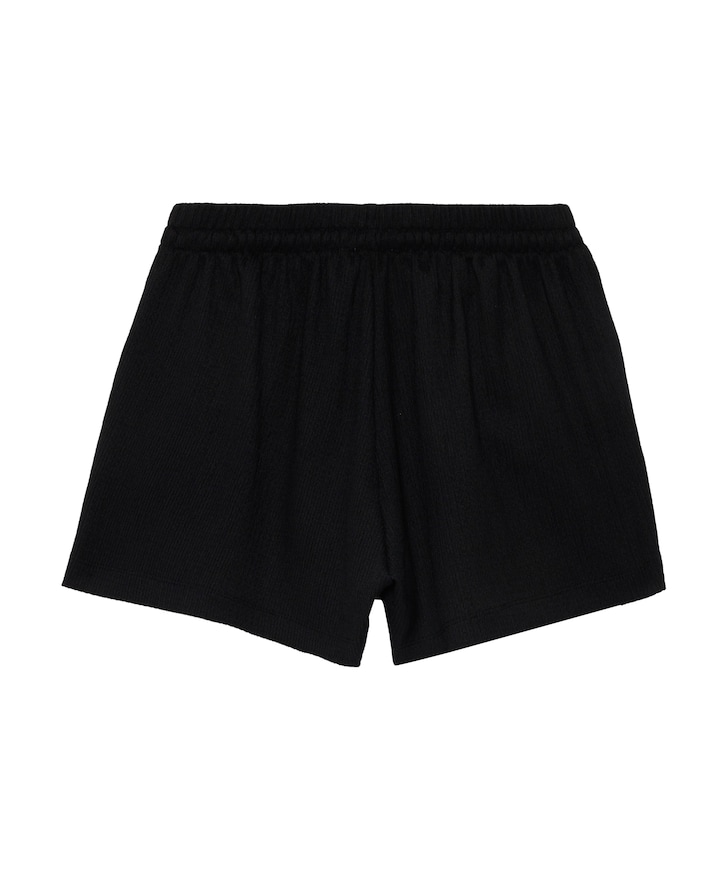 CRINKLE KNITS korte broek zwart
