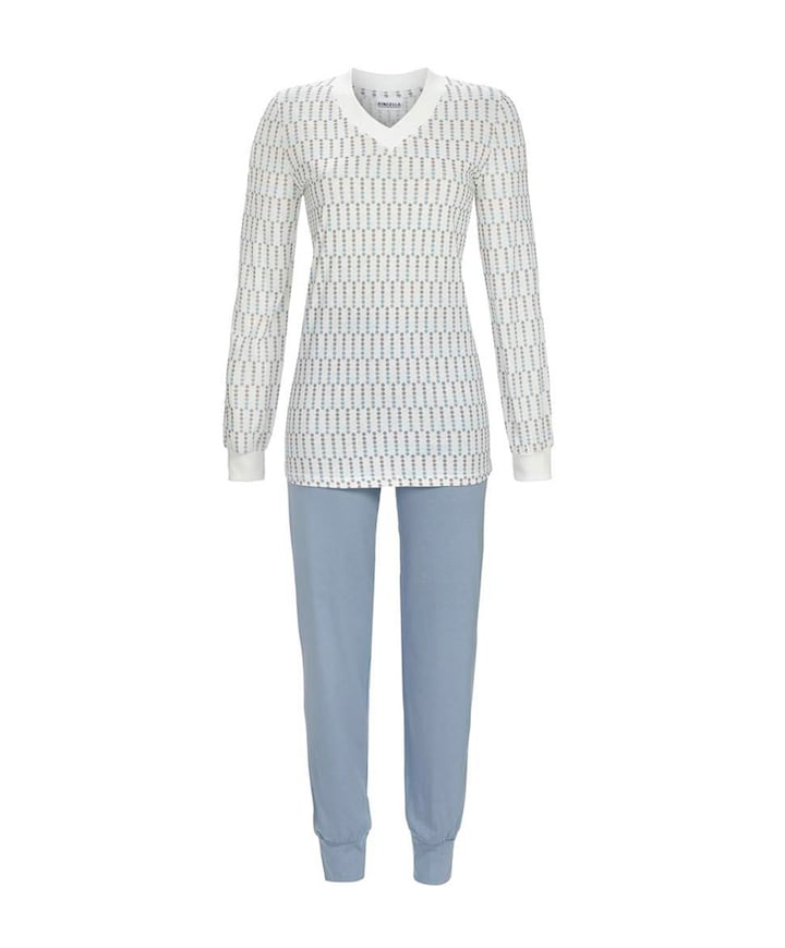 Dames pyjamaset ecru