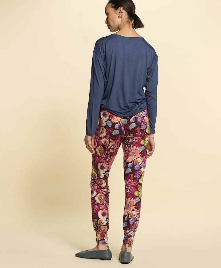 Dames pyjamabroek bordeaux
