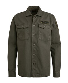 Heren overhemd lange mouw grijs