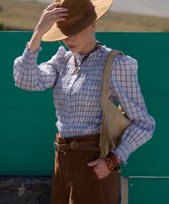 Dames blouse blauw