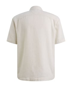 Heren overhemd korte mouw beige