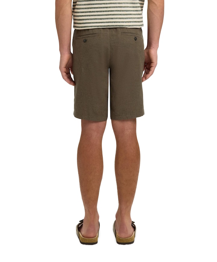 SLHREGULAR-BRODY LINEN SHORTS NOOS heren korte broek groen