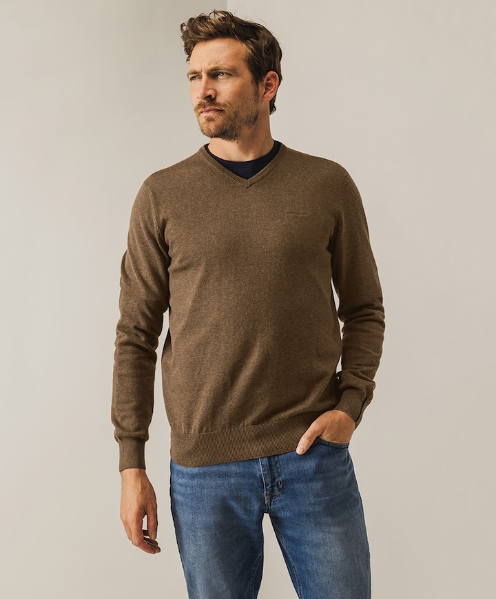 Heren trui bruin