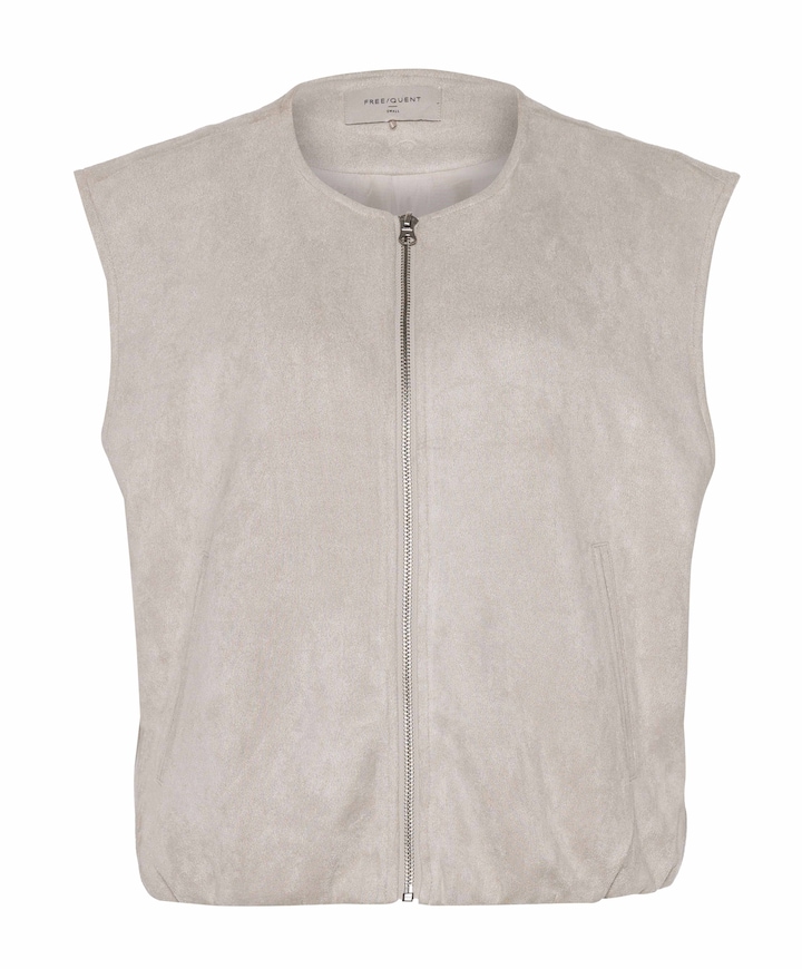 Dames gilet beige