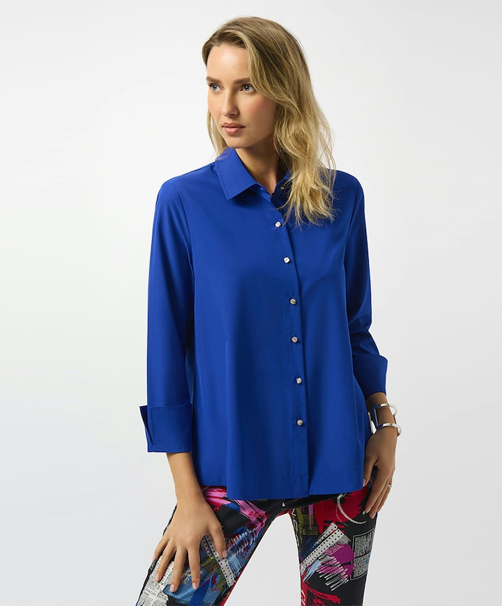 Dames blouse blauw
