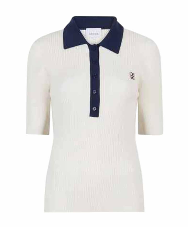 Dames polo ecru