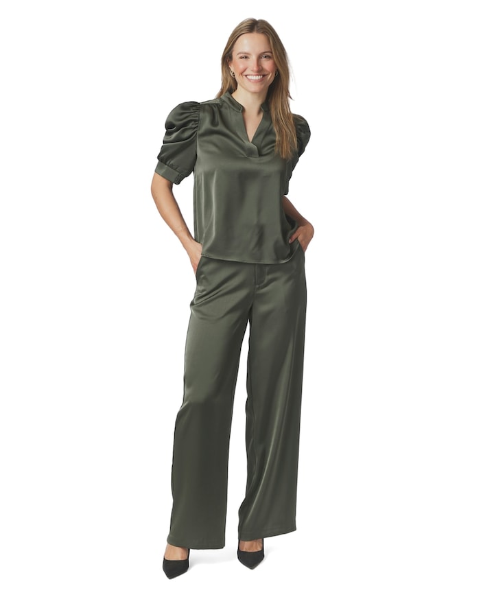 Emmett Heavy Sateen Pants dames broek groen
