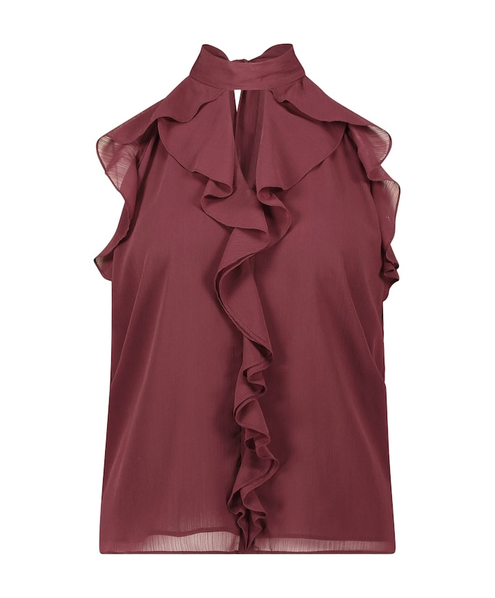 Dames top bordeaux
