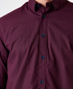 Heren overhemd lange mouw bordeaux
