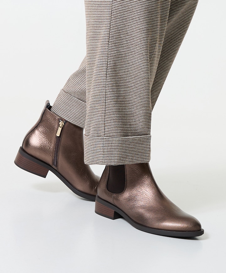 dames enkellaarzen bruin