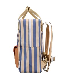 Rugzak medium envelope stripes blauw