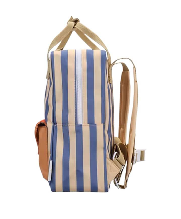 Rugzak medium envelope stripes blauw