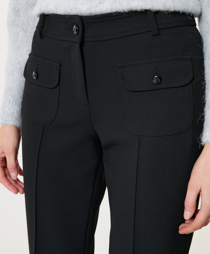 Farah pocket long dames broek zwart