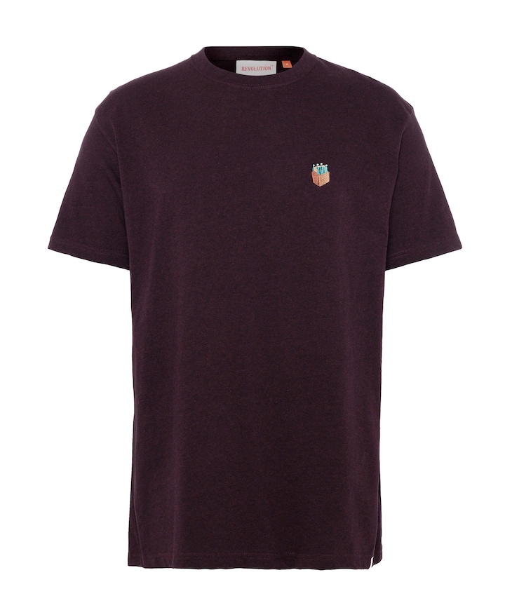 Heren T-shirt bordeaux