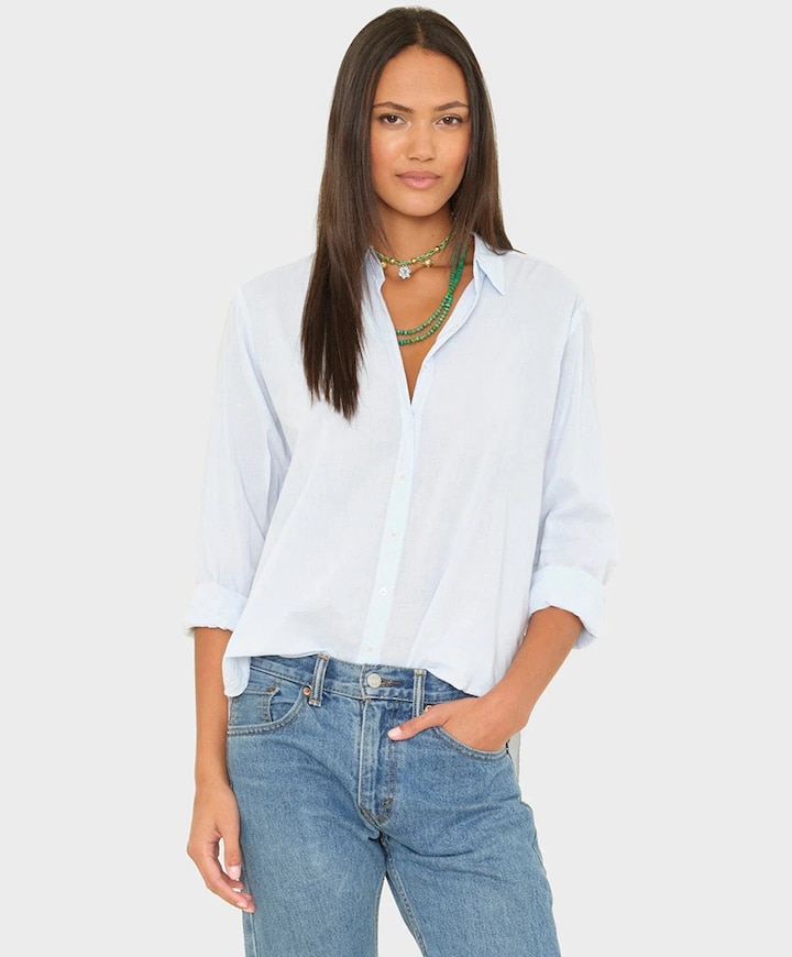 Dames blouse blauw