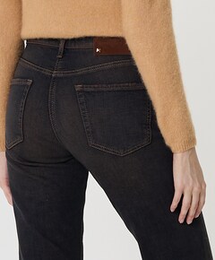 Paris flared dames jeans bruin