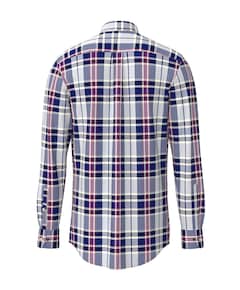 Heren overhemd lange mouw blauw