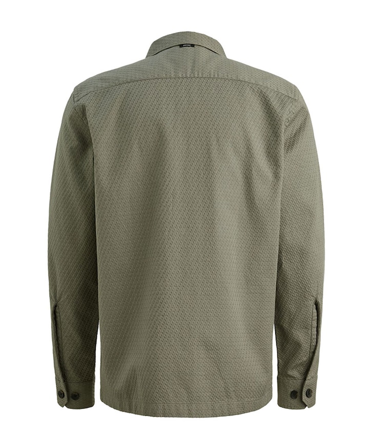 Heren overhemd lange mouw groen