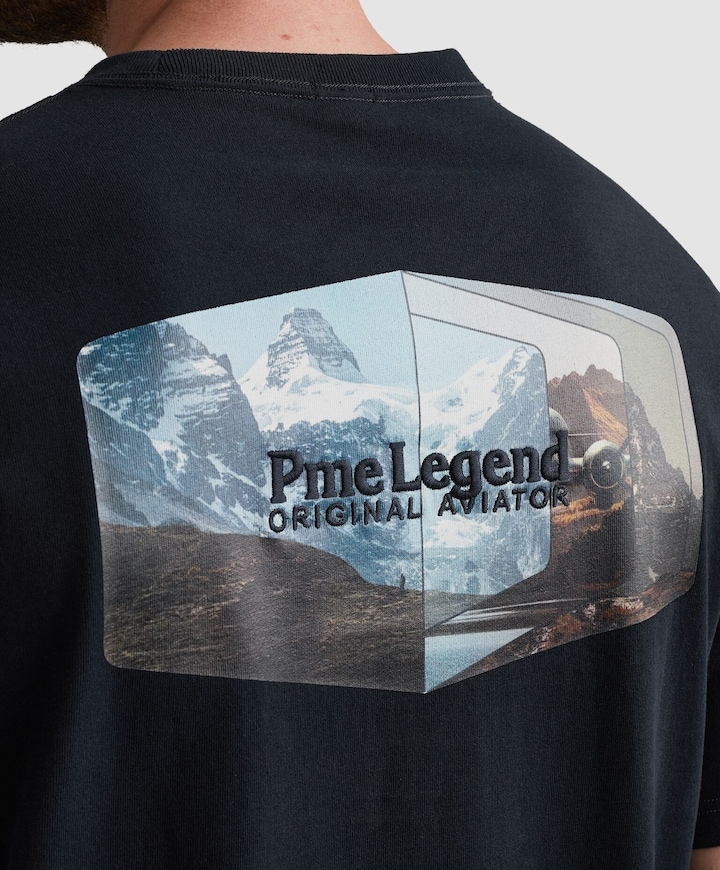 Heren T-shirt blauw