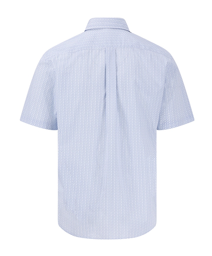 Overhemd korte mouw blauw