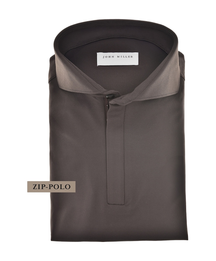 Heren polo bruin