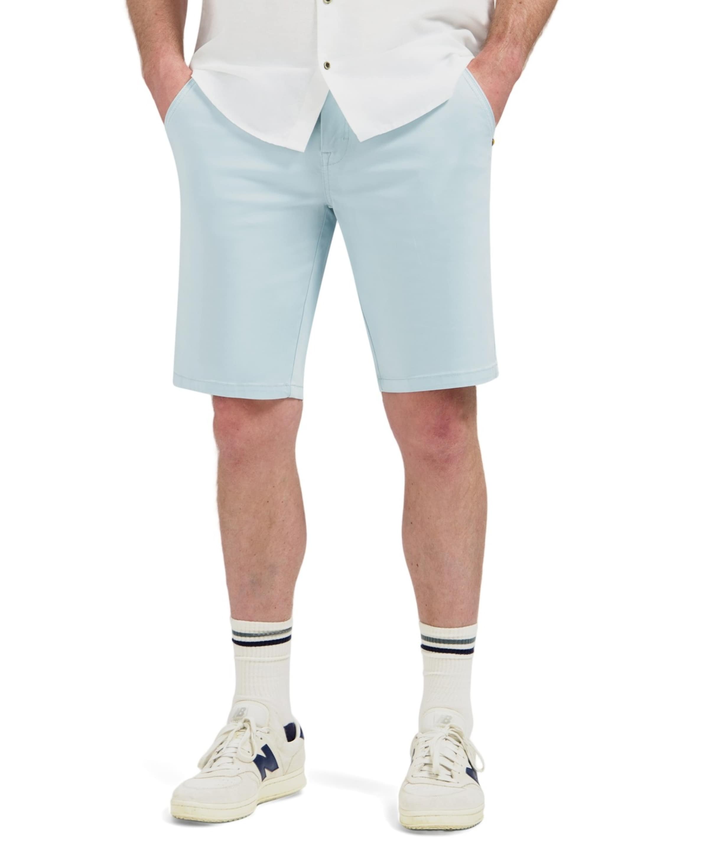 Shorts Chino Stretch heren korte broek blauw