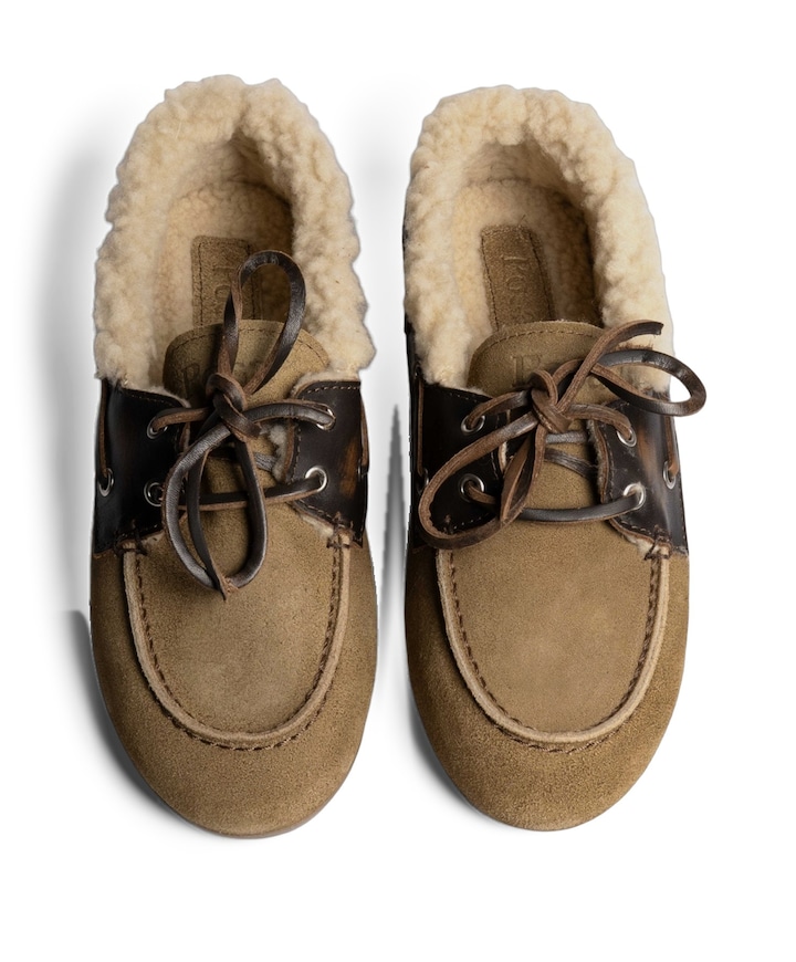 dames mocassins bruin