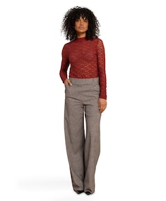 Lexie tweed look dames broek zwart