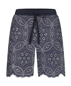 Noralie broderie korte broek blauw