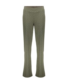 Jacquard lurex broek groen