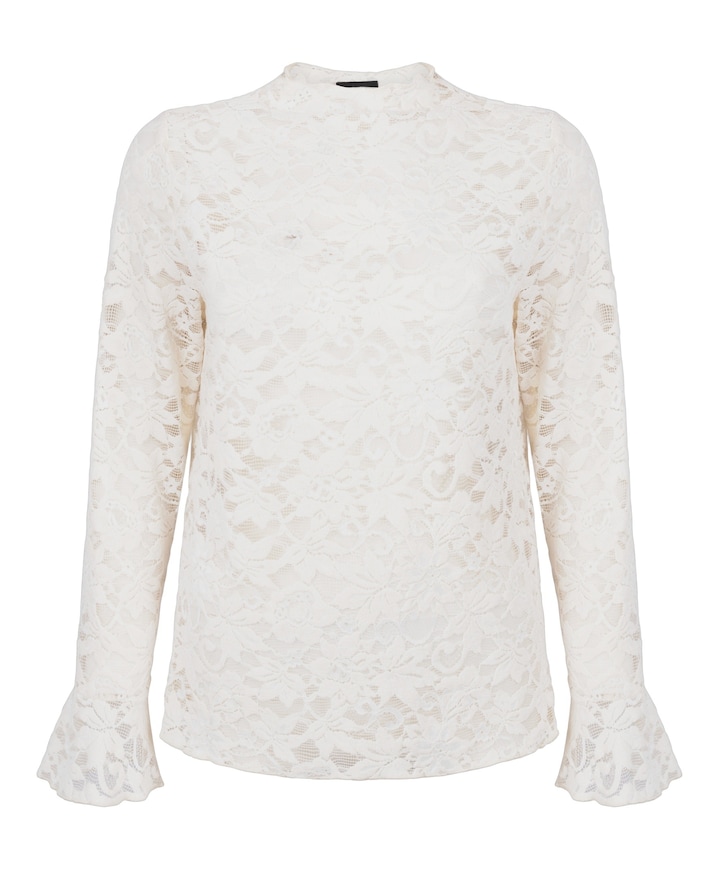 Dames longsleeve ecru
