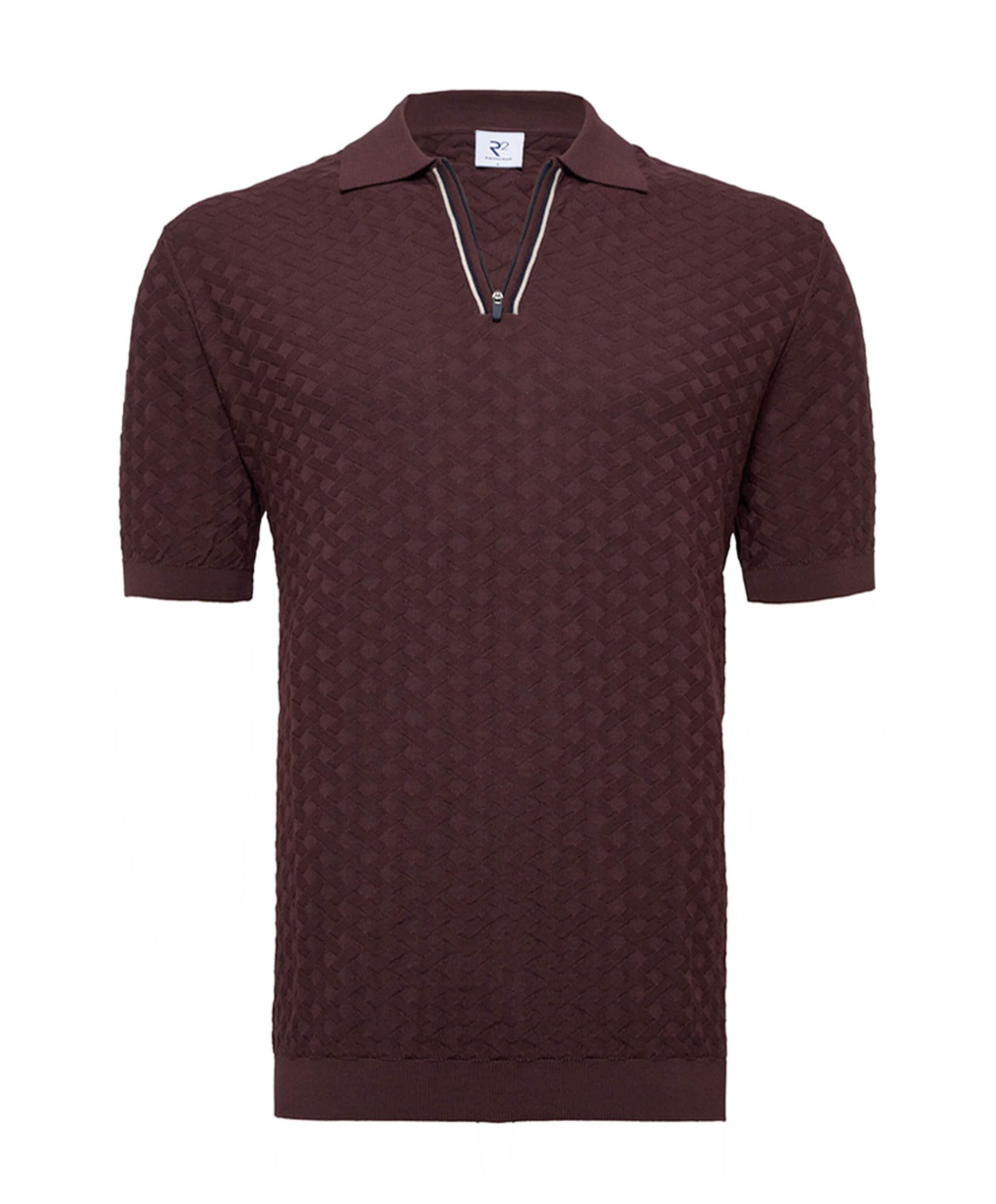 Heren polo bordeaux