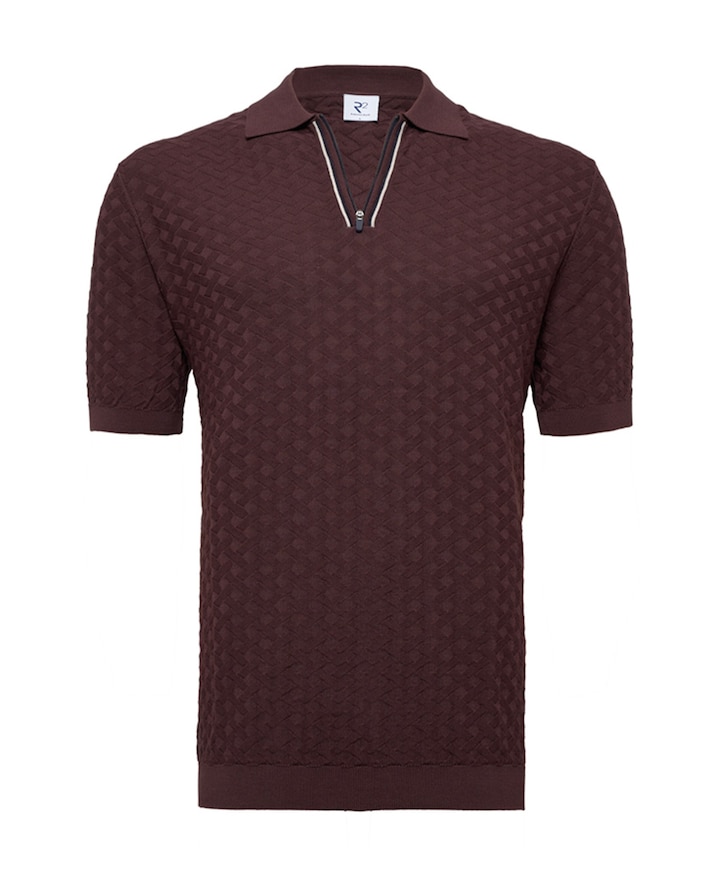 Heren polo bordeaux