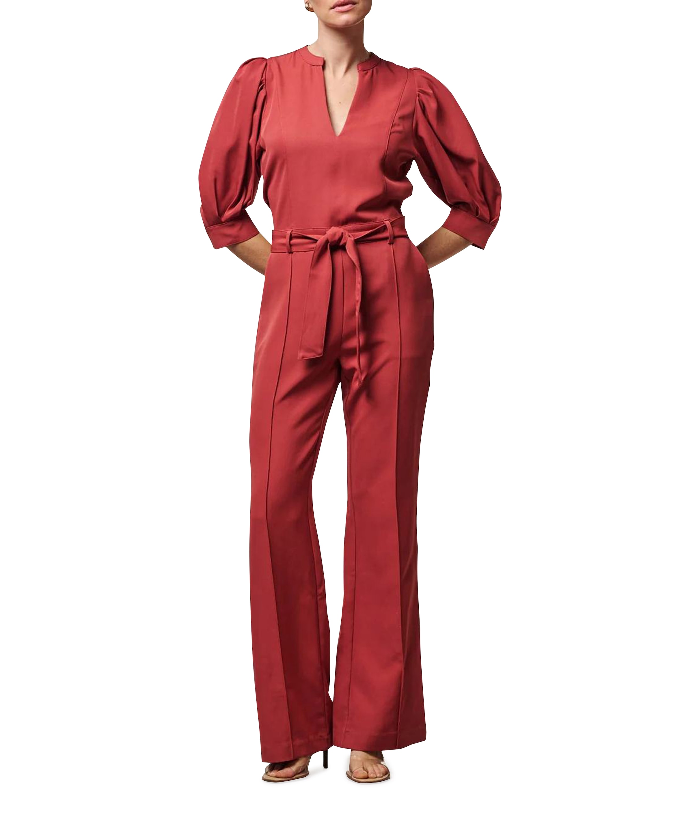 HELLEN PES 588 dames jumpsuit rood