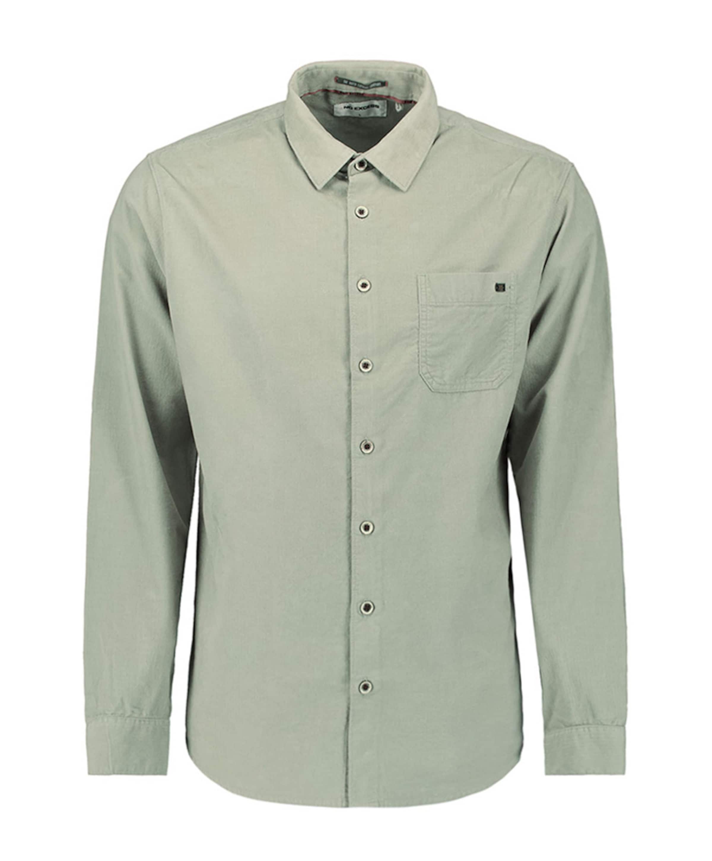 Heren overhemd lange mouw groen