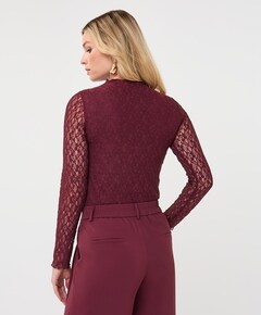 Dames top bordeaux