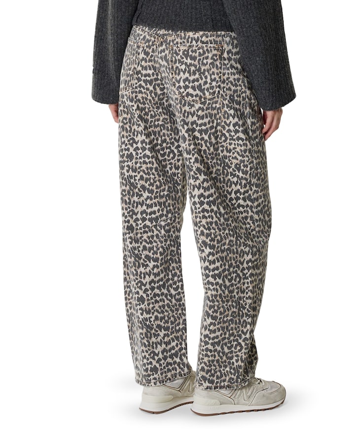 mid waist balloon dames jeans bruin