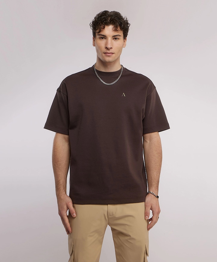 Heren T-shirt bruin